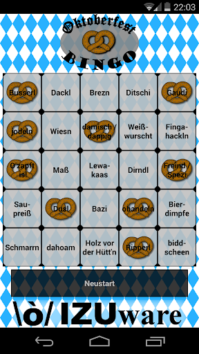 Oktoberfest Bingo Werbefrei