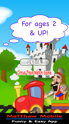 Circus train match game kid