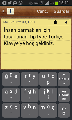 Tiptype Turkish Keyboard Lite