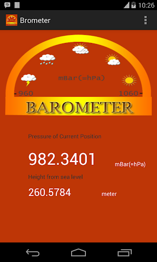 Barometer Altimeter clock