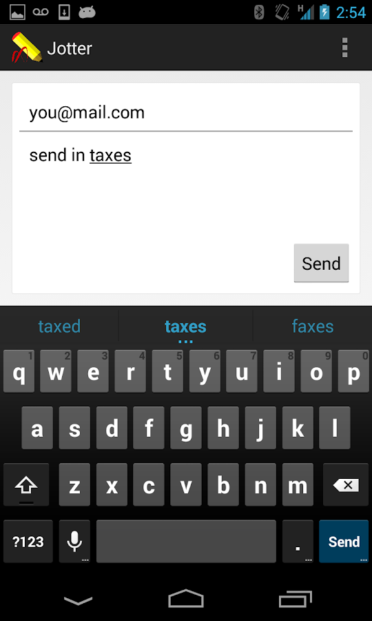  Jotter – Capture d'écran 