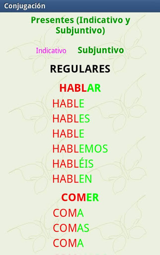 【免費教育App】Conjugación-APP點子