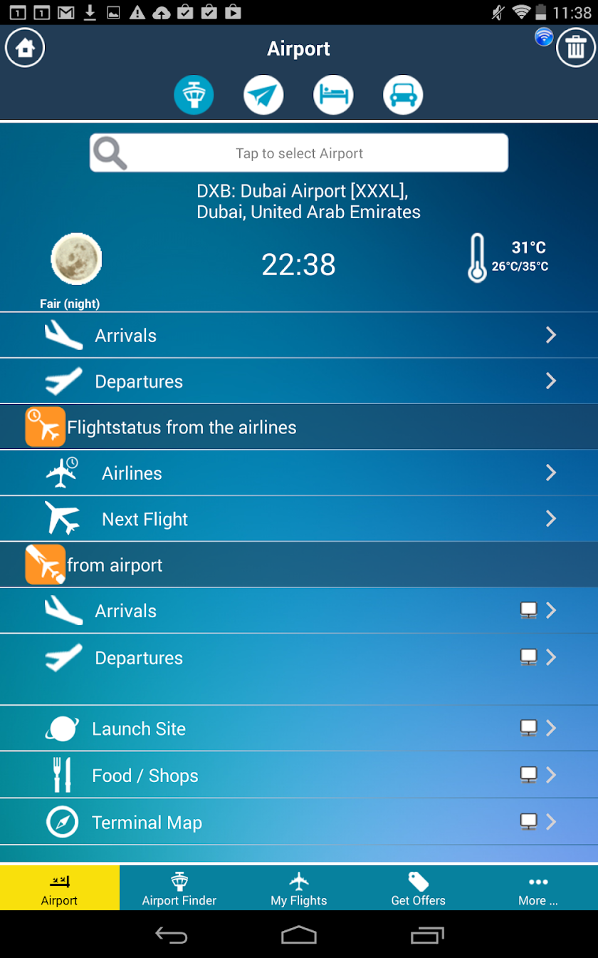 Dubai Airport Premium +Tracker Screen 2