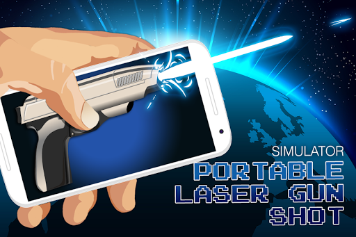 Portable laser gun shot