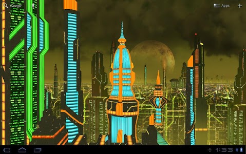 Screenshot Space City 3D LWP (Gold) v1.6