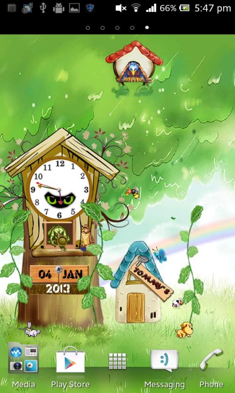 Android application Clock Live Wallpaper-ToonTheme screenshort