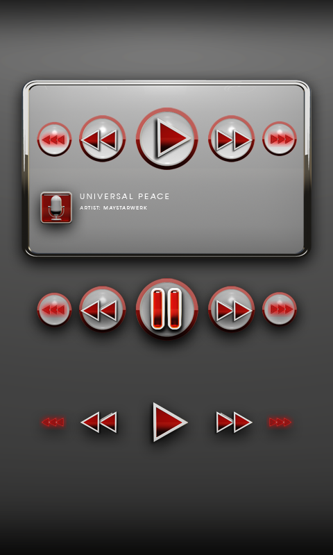 Poweramp Widget Red Robot Screen 2