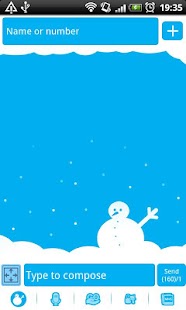 GO SMS Pro Snowman Theme Screenshots 3