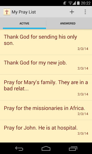 My Pray List