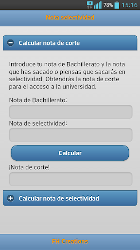 Nota de selectividad