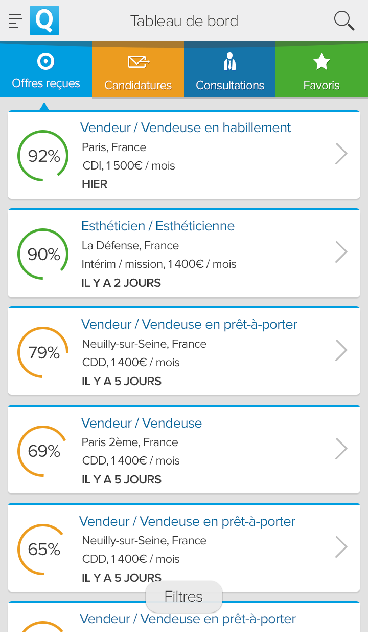 Qapa, 240 000 jobs Screen 2