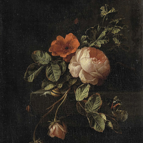 Still Life with Roses, Elias van den Broeck, 1670 - 1708 - Rijksmuseum