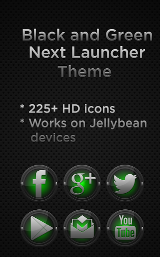 Next Launcher Black Green