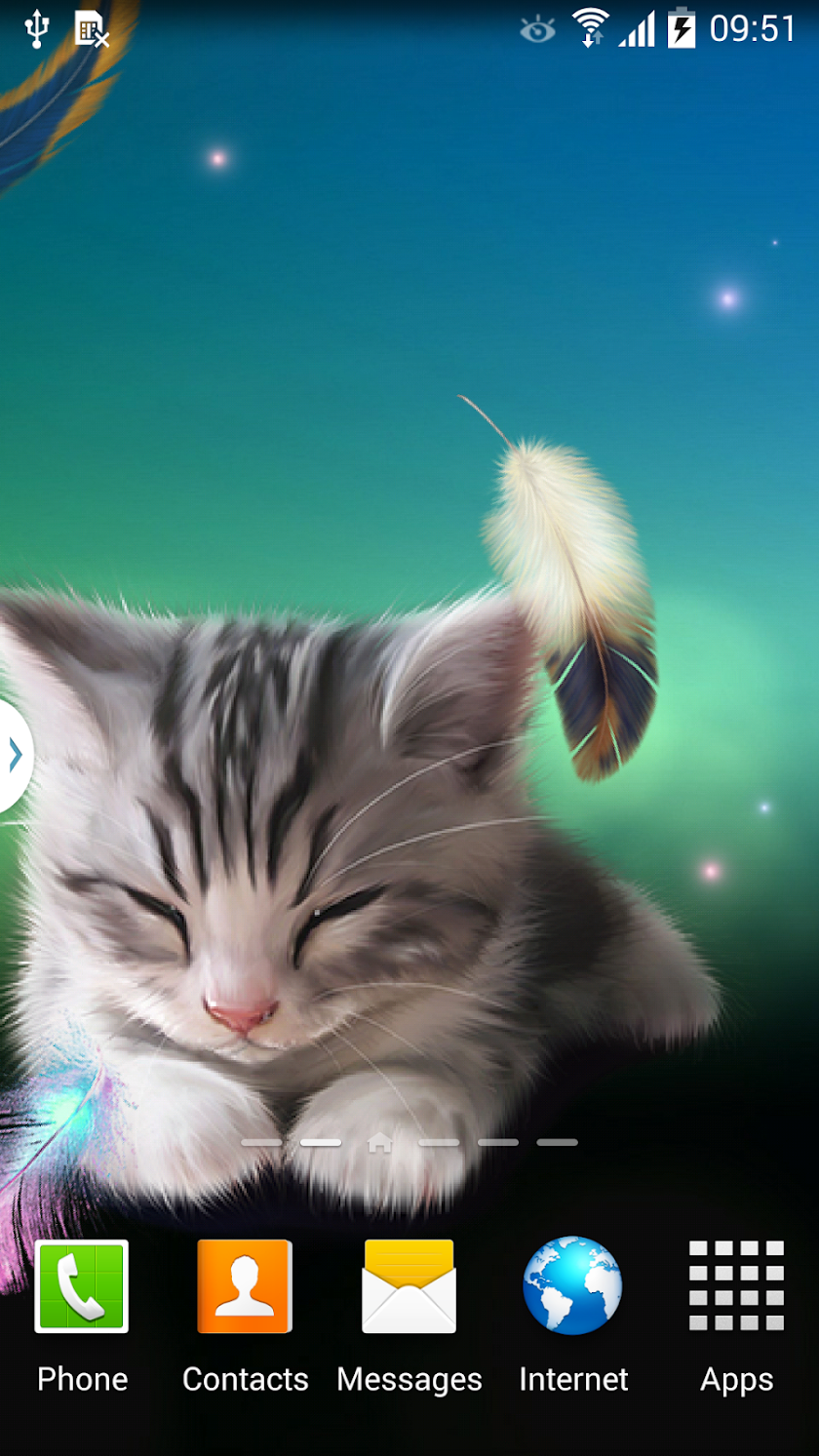 Sleepy Kitten Live Wallpaper Screen 3