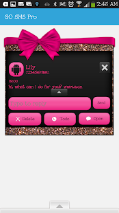 GO SMS - Bow Delight Screenshots 2