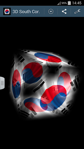 3D South Korea Cube Flag LWP