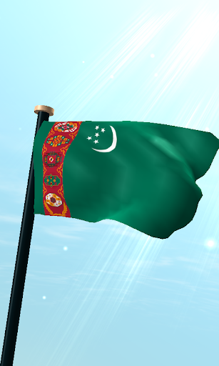 Turkmenistan Flag 3D Free