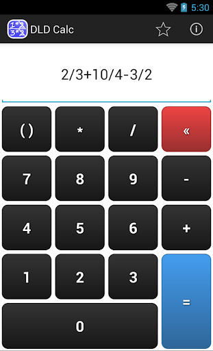 DLD Calc - 電卓 - 数学 - 分数 - 一歩一歩