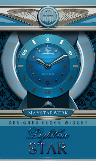 Clock Widget Lightblue Star