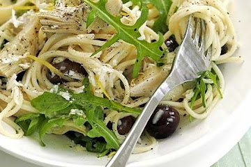 Artichoke, olive & lemon pasta