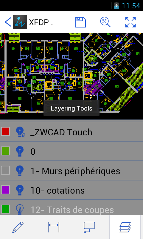 ZWCAD Touch - screenshot