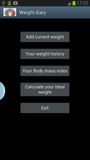 Weight Diary Ideal weight