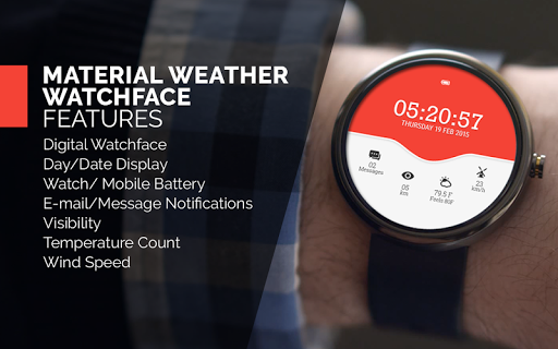 Material Weather Watch Face