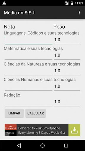 Média do SiSU