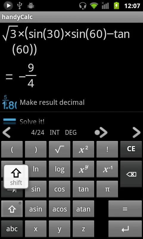   handyCalc Calculator- tangkapan layar 