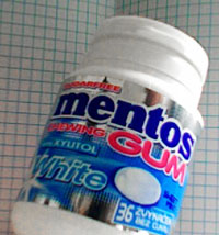Mentos Gum with Xylitol, photo by Colleen