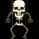 Moving Skeleton mobile app icon