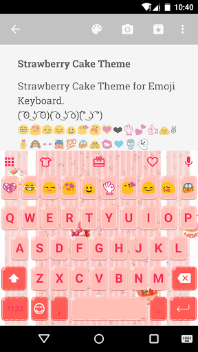 Strawberry Cake Emoji Keyboard