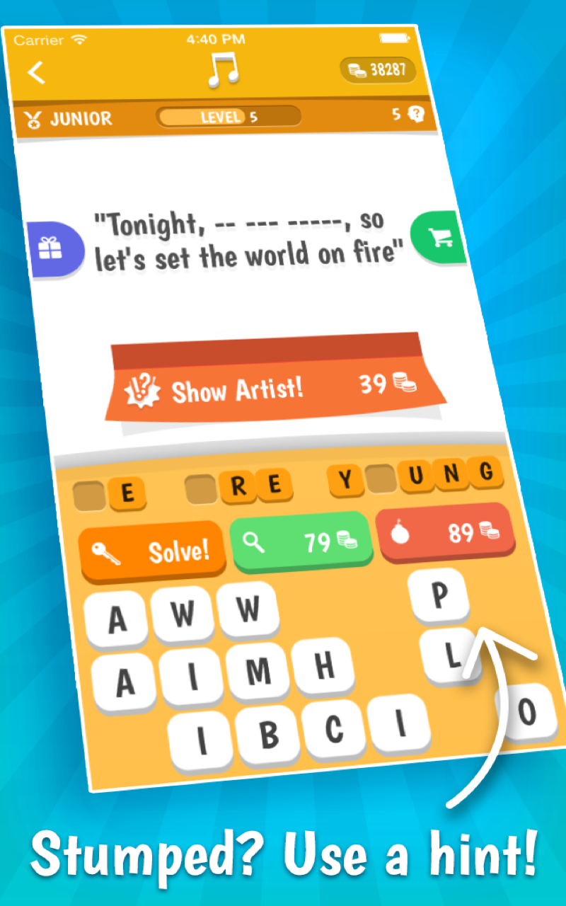 Song Quiz Screen 3