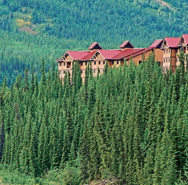 Denali Princess Wilderness Lodge sits in the middle of  Denali Nature Park and Preserve in Alaska.  Book it as part of a pre- or post-cruise with Princess.