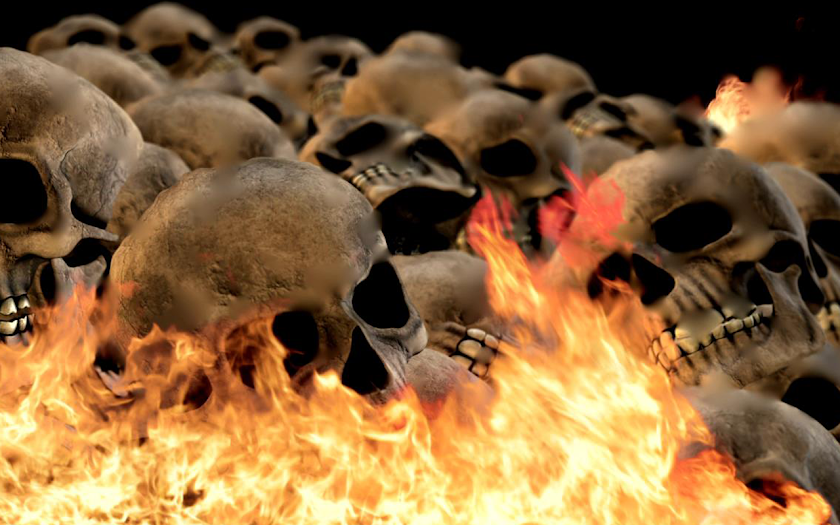 Burning Skulls Live Theme Screen 2