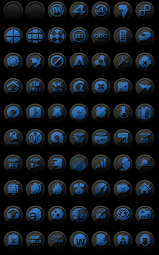 【免費個人化App】3D Black and Blue - Icon Pack-APP點子