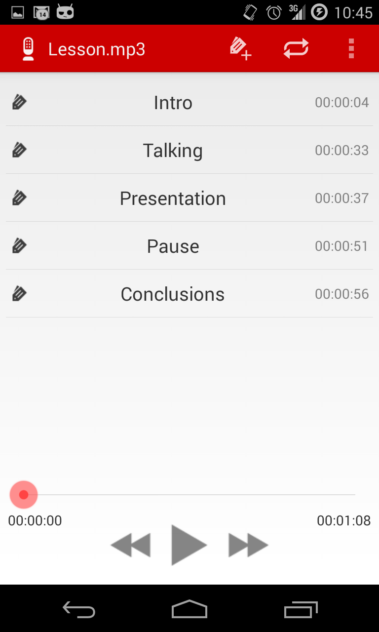 Events Recorder Screen 3