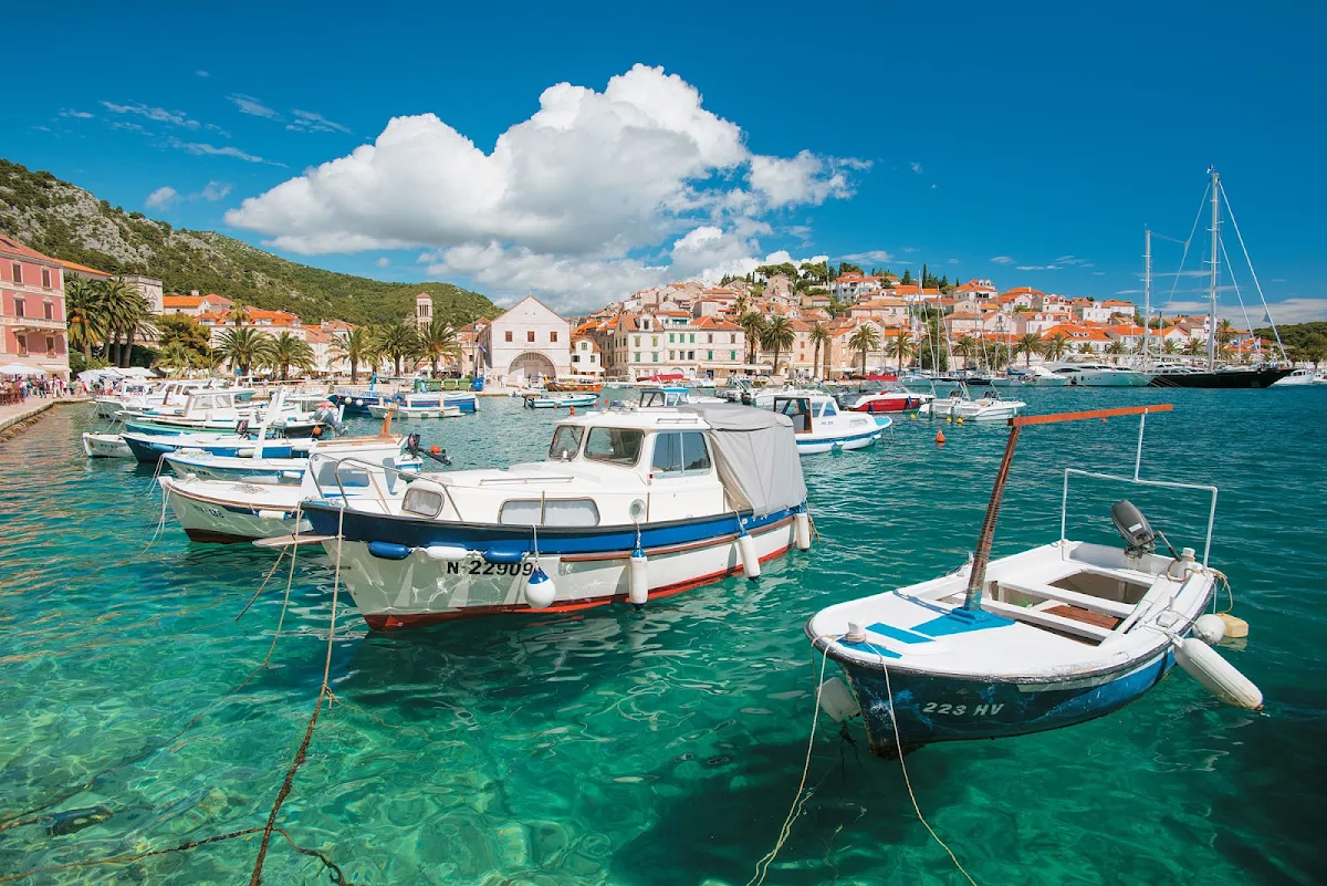Tere-Moana-Hvar-harbor - The “queen” of Croatia’s spectacular Dalmatian islands, Hvar, is famous for its scenic beauty, rich history and mild climate. It's one of the Mediterranean ports that Tere Moana calls on.