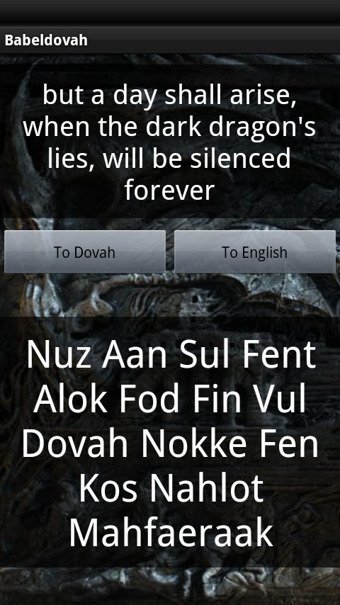 BabelDovah - Skyrim Translator Screen 1