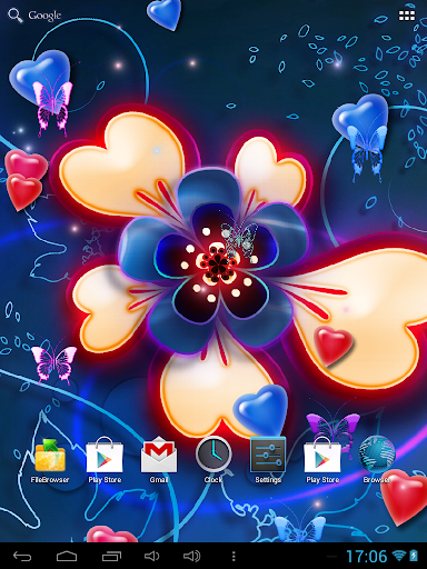 【免費個人化App】Neon Hearts Live Wallpaper-APP點子