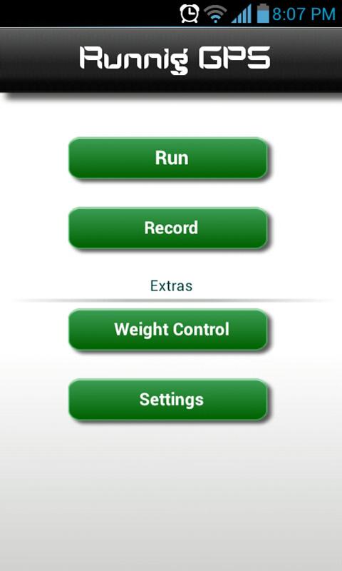 Runnig GPS Screen 2