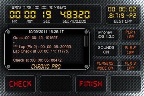 Screenshot dell'applicazione Android Chrono PRO