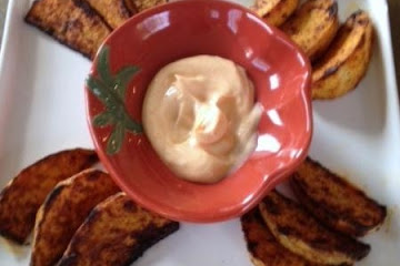 Cajun Roasted Turnip Wedges with Light Spicy Mayo