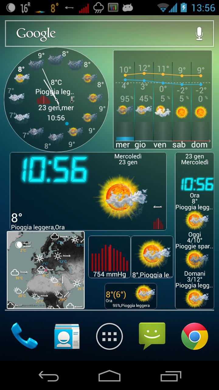 Android application eWeather HD, Radar, Alerts screenshort