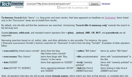 Techmeme Search