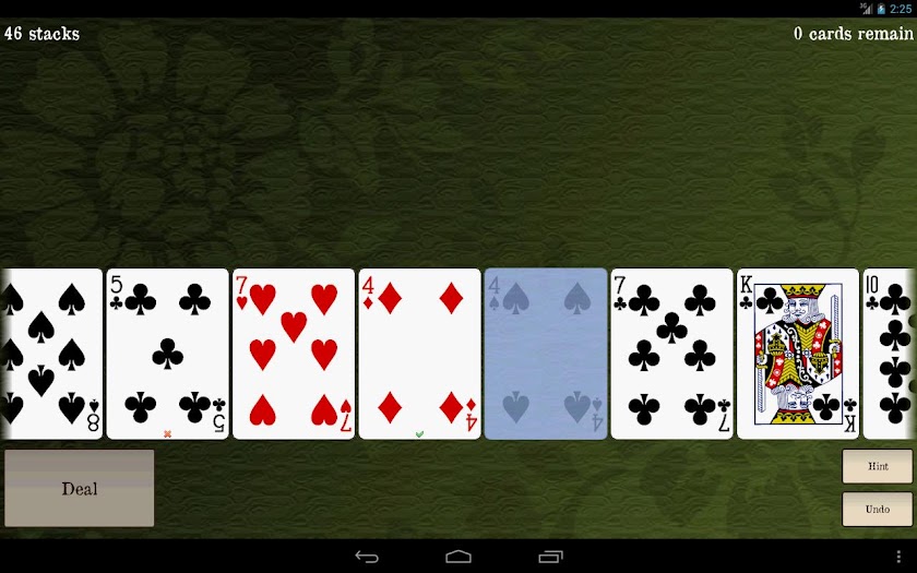 Accordion Solitaire Screen 2