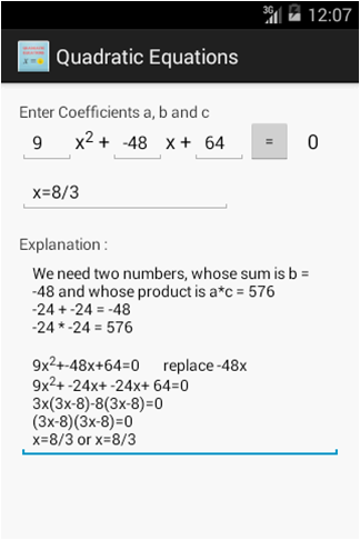 【免費教育App】MATH/Quadratic Equations-APP點子