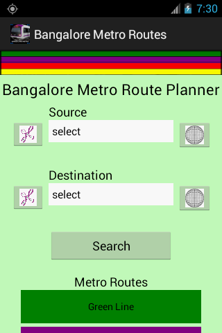 Bangalore Namma Metro Routes