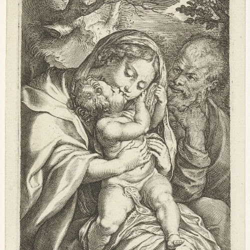 Maria met Kind en Jozef, Jan-Baptist Barbé, after Peter Paul Rubens ...