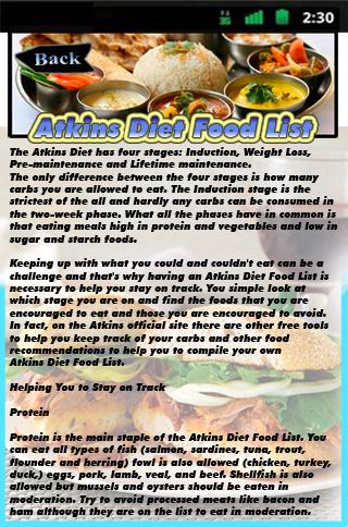 Atkins Diet Food List